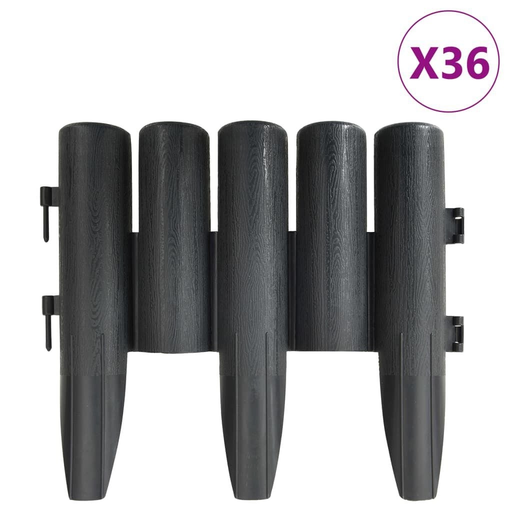 vidaXL Gazonranden PP Antraciet - 10m (36 Stuks) - 33% Korting