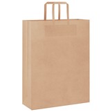 vidaXL Papieren kraftzakken 250 st met hengsels 32x12x42 cm bruin