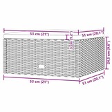 vidaXL Voetensteun met kussen poly rattan zwart
