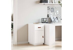 Bureaukastje Grenenhout Wit 40x50x75 cm - 54% Korting