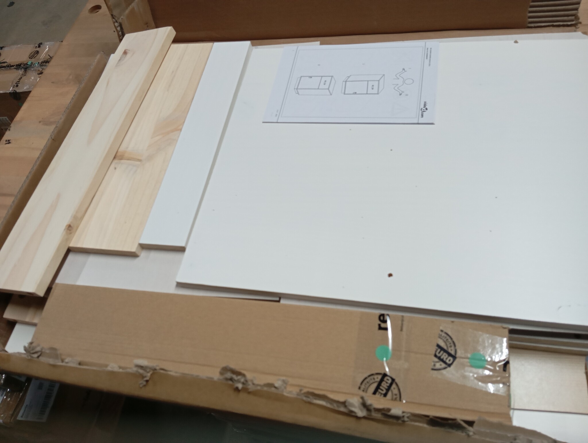 vidaXL Bureaukastje 40x50x75 cm massief grenenhout wit