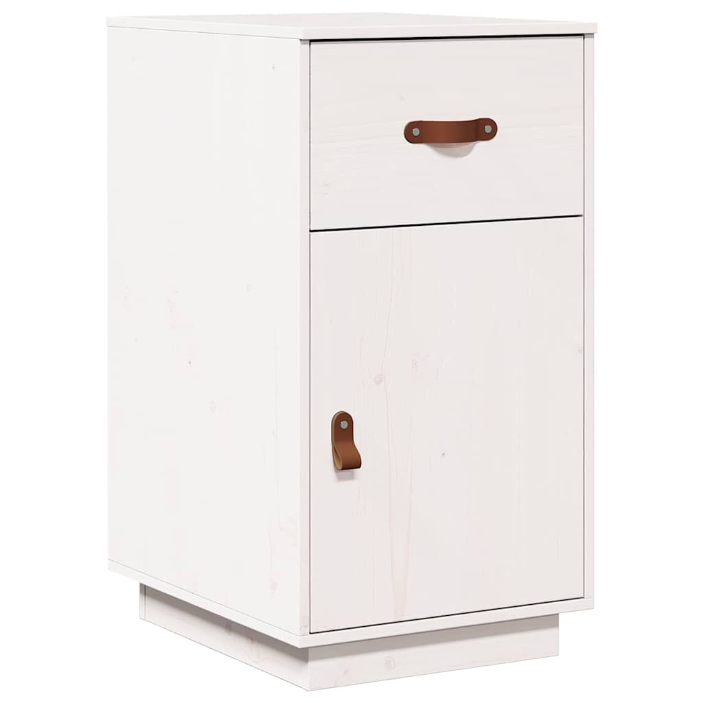 vidaXL Bureaukastje 40x50x75 cm massief grenenhout wit