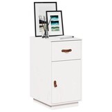 vidaXL Bureaukastje 40x50x75 cm massief grenenhout wit