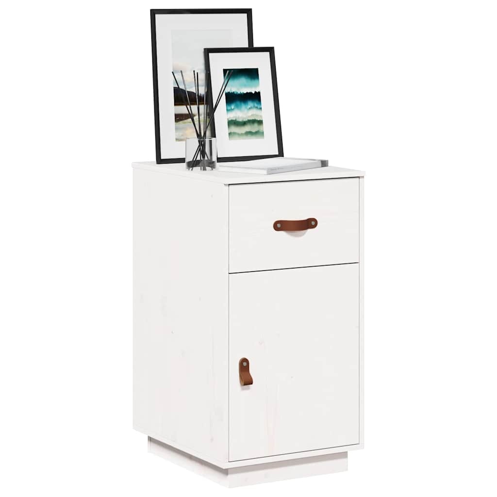 vidaXL Bureaukastje 40x50x75 cm massief grenenhout wit