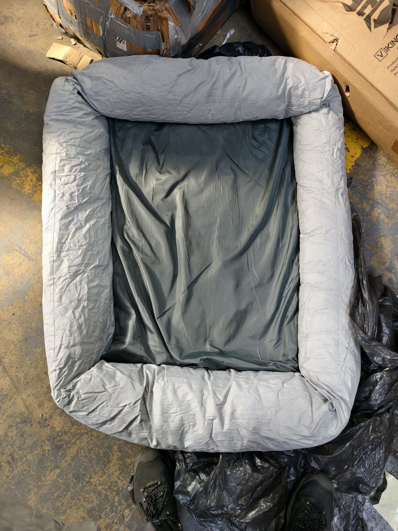 Hondenmand grijs 120x90 cm - wasbaar hondenkussen - waterdicht hondenbed