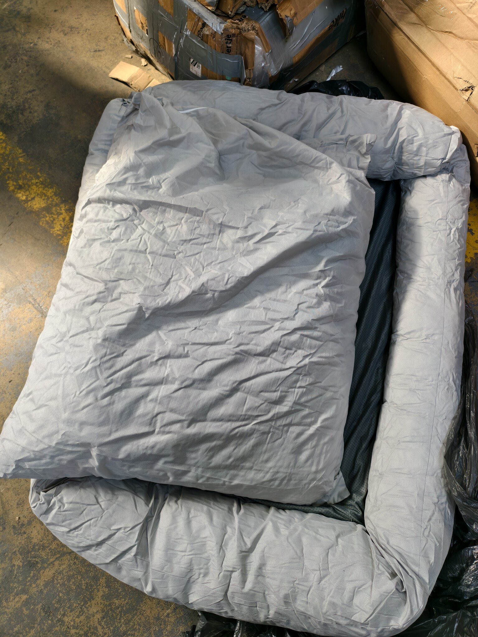 Hondenmand grijs 120x90 cm - wasbaar hondenkussen - waterdicht hondenbed