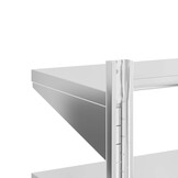 vidaXL Wandschap 2-laags 50x30x48 cm roestvrijstaal zilverkleurig