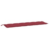 vidaXL Tuinbankkussens 2 st 200x50x7 cm oxford stof wijnrood