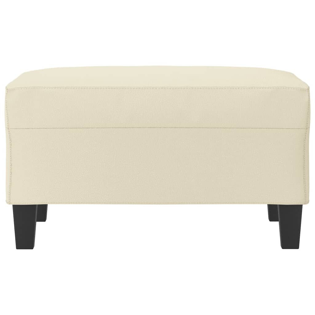 vidaXL Voetenbank 70x55x41 cm kunstleer crèmekleurig