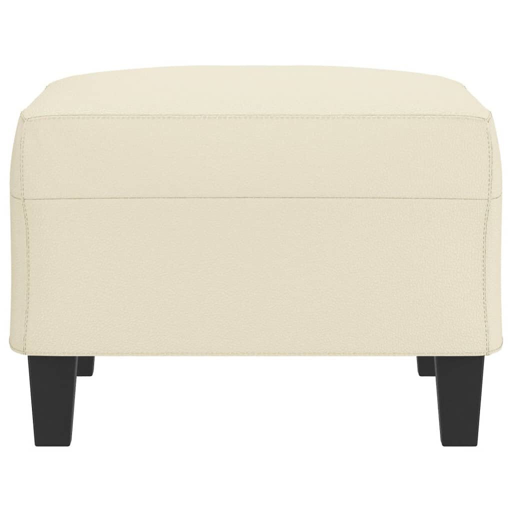 vidaXL Voetenbank 70x55x41 cm kunstleer crèmekleurig