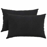 vidaXL Sofa Kussens 2 stuks Zwart 60 x 40 cm Cordstof