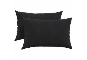 vidaXL Sofa Kussens 2 stuks Zwart 60x40 cm Cordstof - 52% Korting