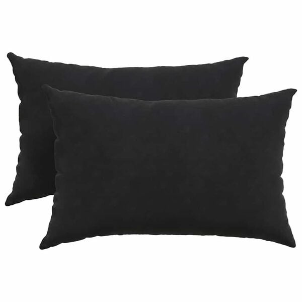 vidaXL Sofa Kussens 2 stuks Zwart 60 x 40 cm Cordstof