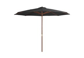Parasol Antraciet 350cm Houten Paal - 35% Korting