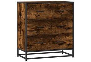 vidaXL Dressoir Gerookt Eiken Hout & Metaal 68x35x76 cm - 34% Korting