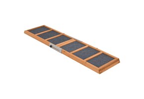 Hondenloopplank 120x30 cm Massief Vurenhout Grijs - 53% Korting!