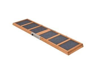 vidaXL Hondenloopplank 120x30 cm massief vurenhout grijs