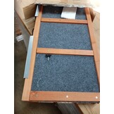 vidaXL Hondenloopplank 120x30 cm massief vurenhout grijs