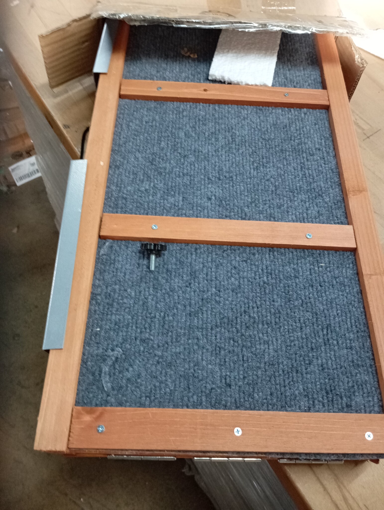vidaXL Hondenloopplank 120x30 cm massief vurenhout grijs