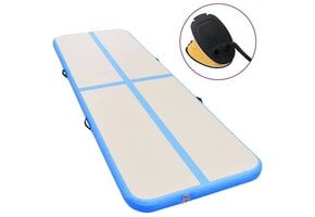 Opblaasbare Gymnastiekmat met Pomp 500x100x10 cm PVC Blauw - 35% Korting