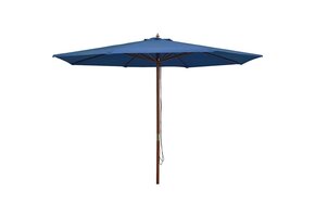 Blauwe Parasol Hout 350cm - 35% Korting