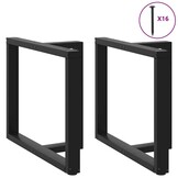 vidaXL Eettafelpoten 2 st T-vormig 90x35x(72-73) cm staal zwart