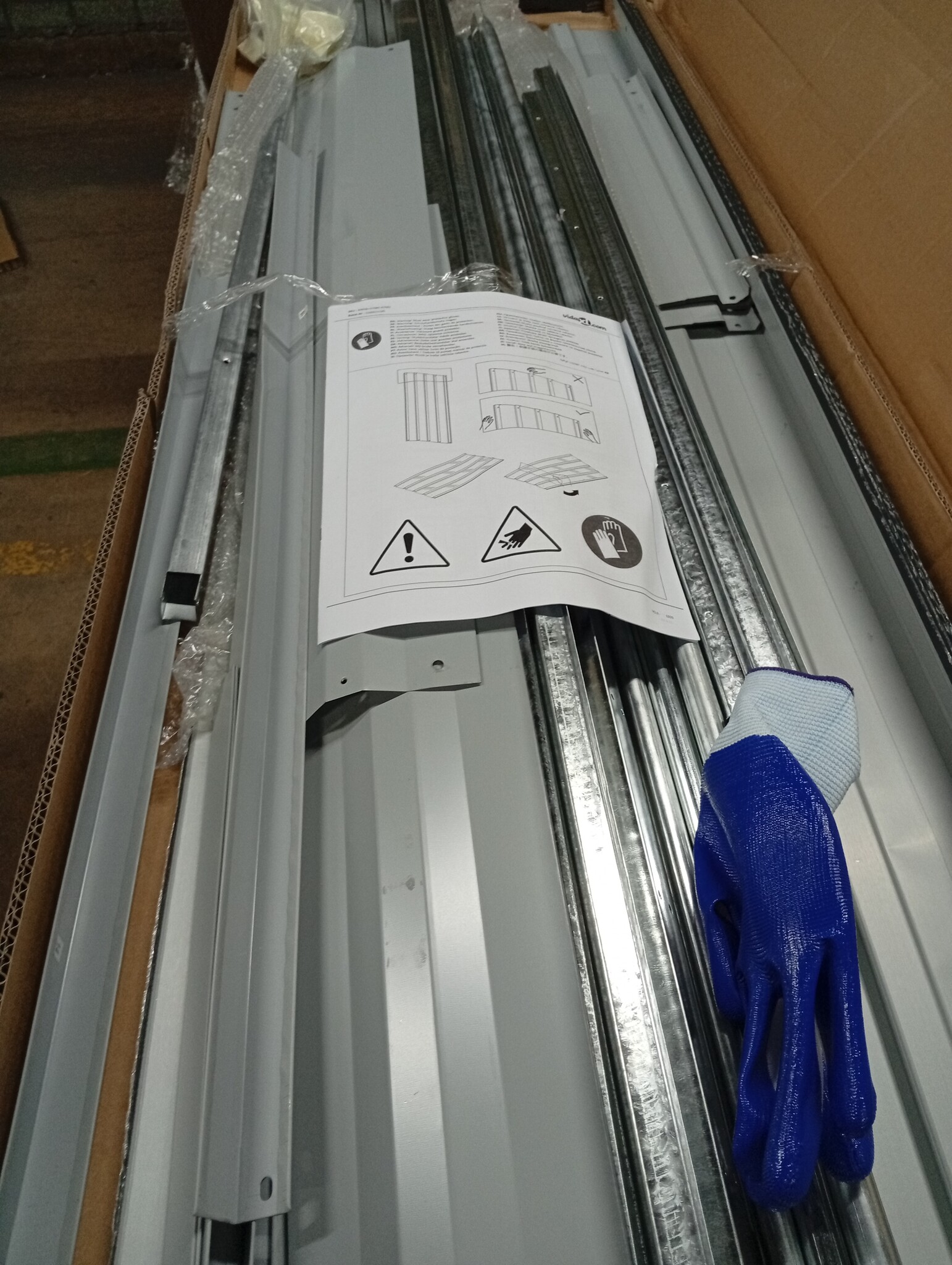 vidaXL Haardhoutschuur 172x91x154 cm gegalvaniseerd staal antraciet