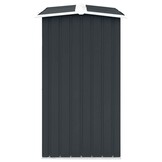 vidaXL Haardhoutschuur 172x91x154 cm gegalvaniseerd staal antraciet