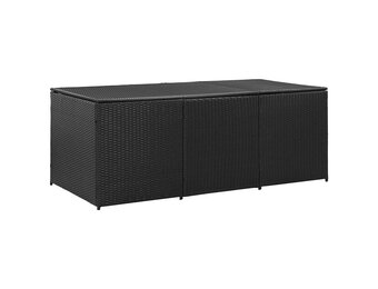 vidaXL Tuinbox 180x90x70 cm poly rattan zwart
