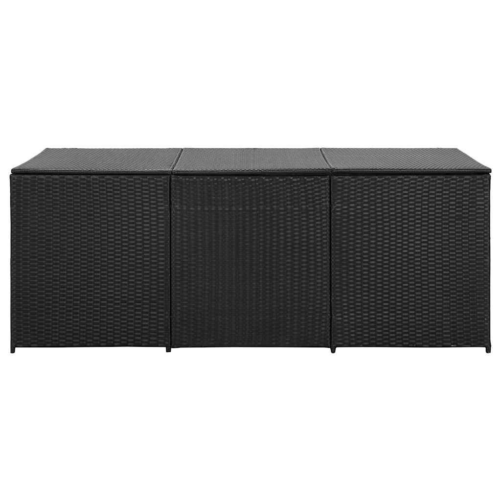 vidaXL Tuinbox 180x90x70 cm poly rattan zwart