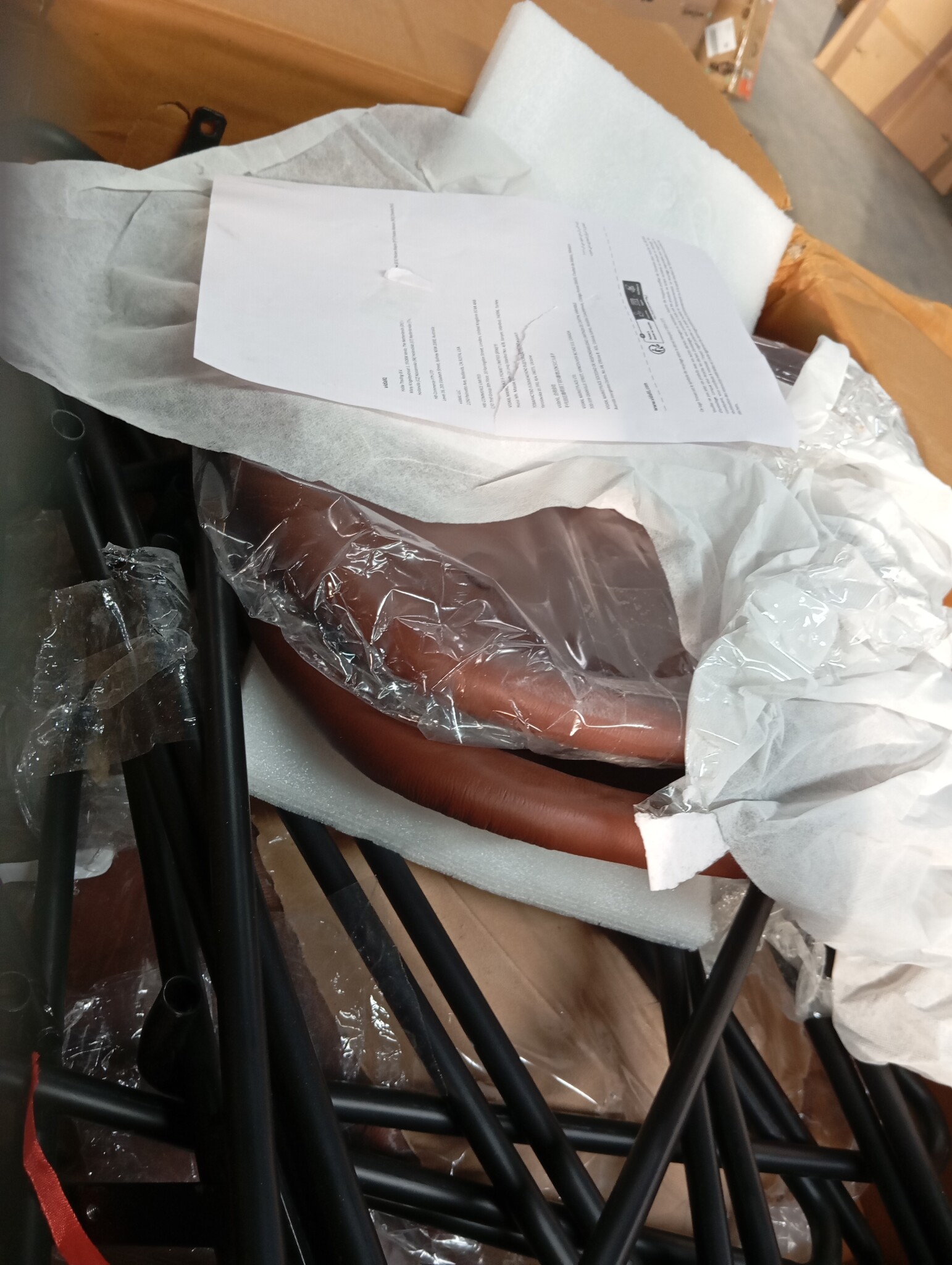 vidaXL Barkrukken 4 st echt leer bruin