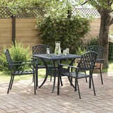 vidaXL Tuinstoel 4 st Antraciet Staal