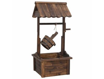 vidaXL Wensfontein met pomp 57x50x112 cm massief vurenhout