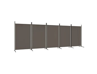 vidaXL Kamerscherm 5 Panel Stoffen Verdeler Antraciet - 53% Korting