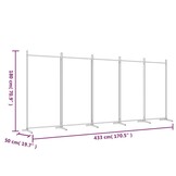 vidaXL Kamerscherm 5 Panel Stoffen Verdeler Antraciet - 53% Korting