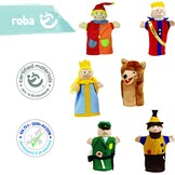roba Kasperlefiguren van stof, handpoppenset 6-voudig, kinderpoppen voor poppentheater en rollenspel