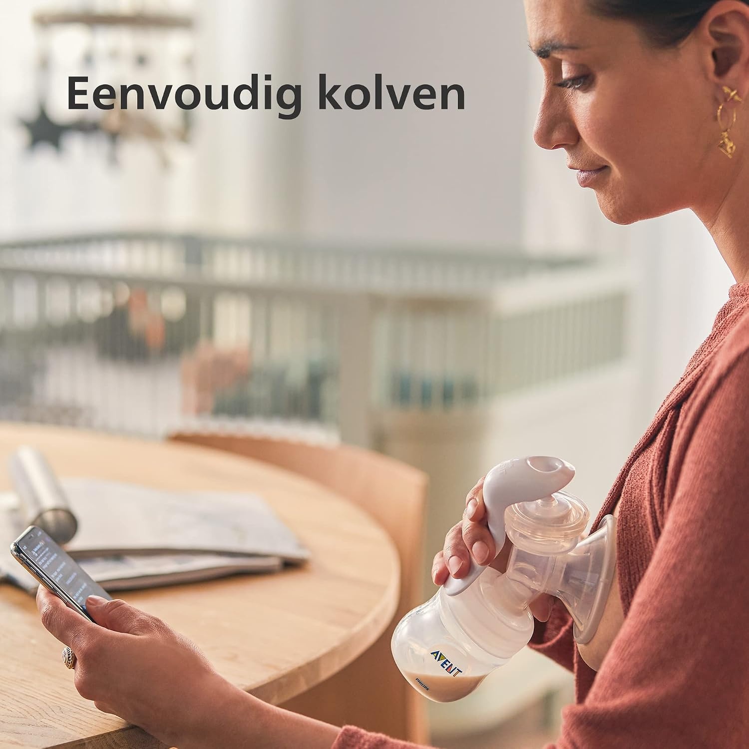 PHILIPS Avent handkolf - BPA-vrije handmatige borstkolf met Natural Motion-technologie (model SCF430/01)