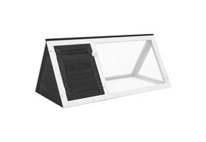 Konijnenhok van Hout - Grijs & Wit - 98cm - 34% Korting