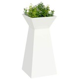 vidaXL Pilaar Plantenbak 2 st Wit 35 x 35 x 73 cm Koudgewalst staal