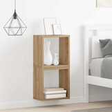 vidaXL Wandschappen 2 st Artisan Eiken Bewerkt hout