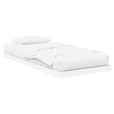 vidaXL Vloer bedframe Wit 100 x 200 cm Bewerkt hout