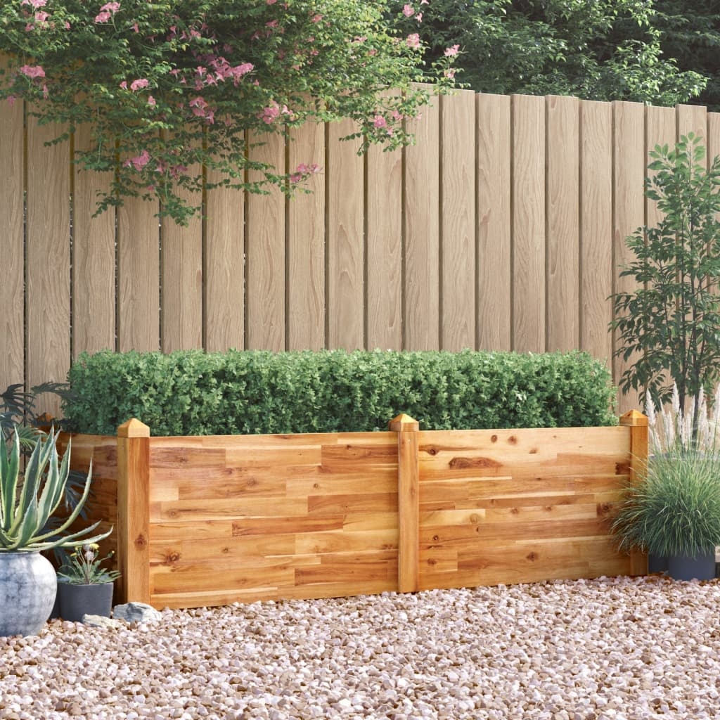 vidaXL Plantenbak verhoogd 160x60x44 cm massief acaciahout