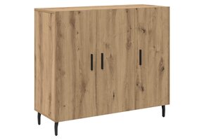 vidaXL Dressoir Artisan Eiken 90x34x80cm Bewerkt Hout - 34% Korting
