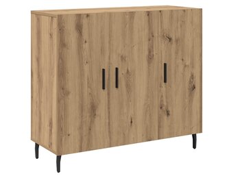 vidaXL Dressoir Artisan Eiken 90 x 34 x 80 cm Bewerkt hout