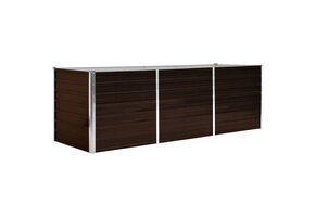 Verhoogde Plantenbak van Staal - 240x80x77 cm - Bruin - 34% Korting