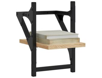 vidaXL Wandschappen met stangen 2 stuks 20x25x30 cm Sonoma Eikenkleurig - 51% korting