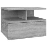 Zwevend Nachtkastje 40x31x27 cm Grijs Sonoma Eiken Bewerkt Hout - 57% Korting
