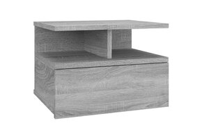 Zwevend Nachtkastje 40x31x27 cm Grijs Sonoma Eiken Bewerkt Hout - 57% Korting