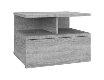 Zwevend Nachtkastje 40x31x27 cm Grijs Sonoma Eiken Bewerkt Hout - 57% Korting