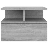 Zwevend Nachtkastje 40x31x27 cm Grijs Sonoma Eiken Bewerkt Hout - 57% Korting